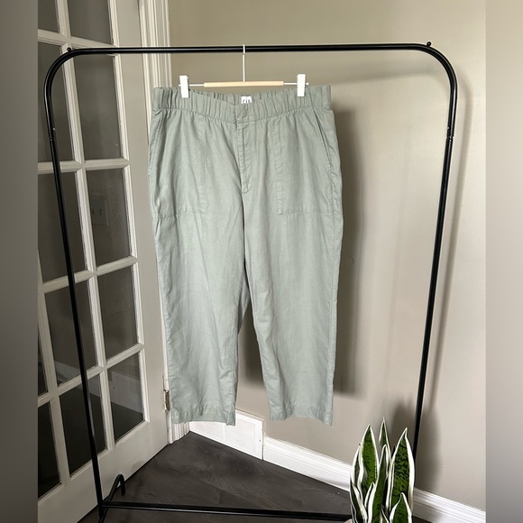 Gap Sage Green Linen Pant (L Petite) - Picture 3 of 8